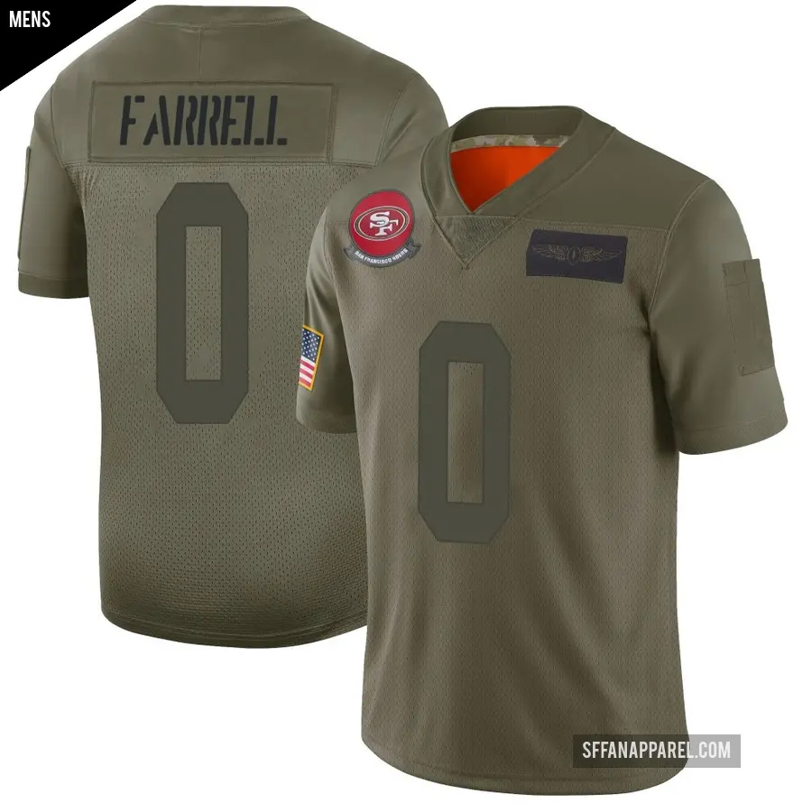 Men's San Francisco 49ers ＃0 Luke Farrell Camo Limited 2019 Salute to Service Jersey