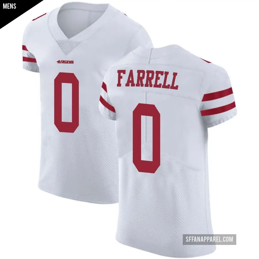 Men's San Francisco 49ers ＃0 Luke Farrell White Elite Vapor Untouchable Jersey