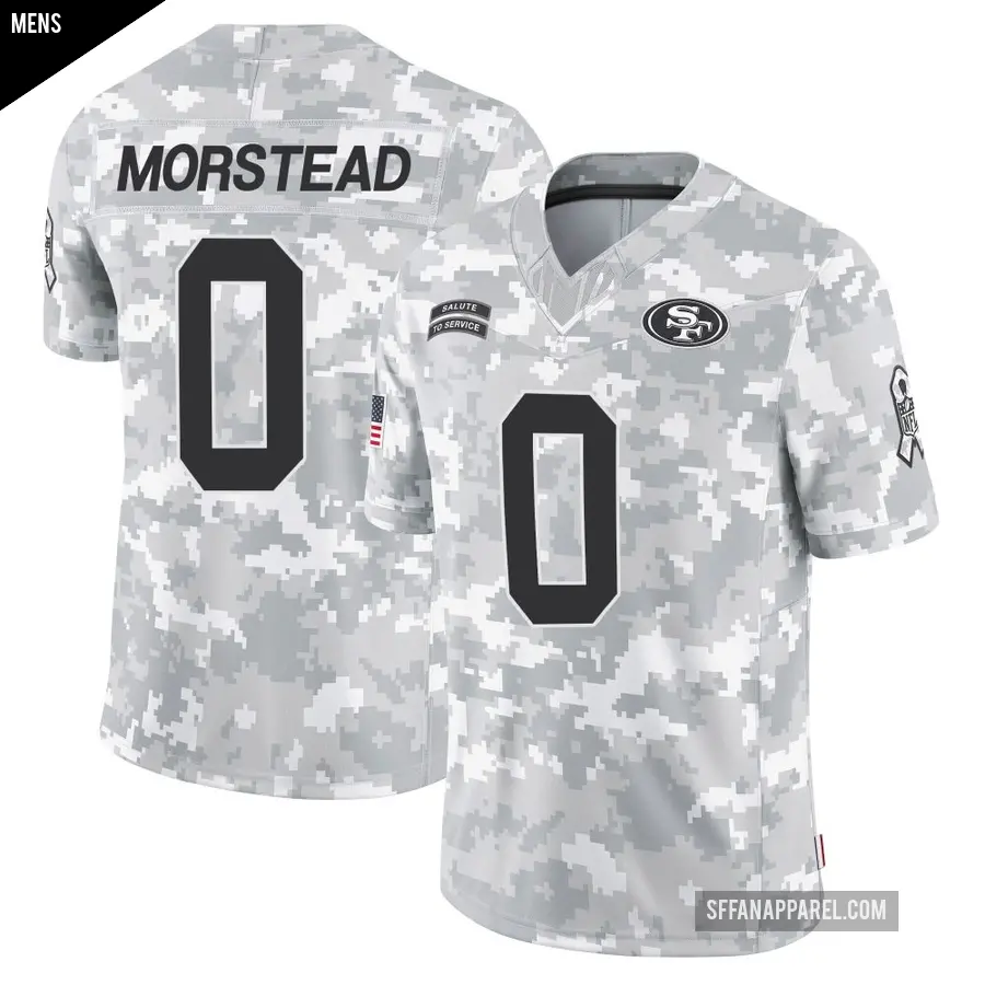 Men's San Francisco 49ers ＃0 Thomas Morstead Arctic Camo Limited 2024 Salute to Service Jersey