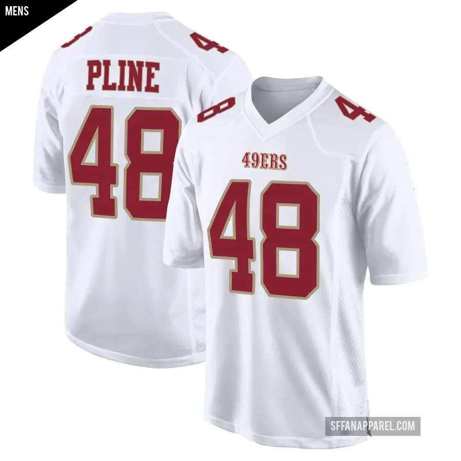 Men's San Francisco 49ers ＃48 Mason Pline White Game Fashion Jersey