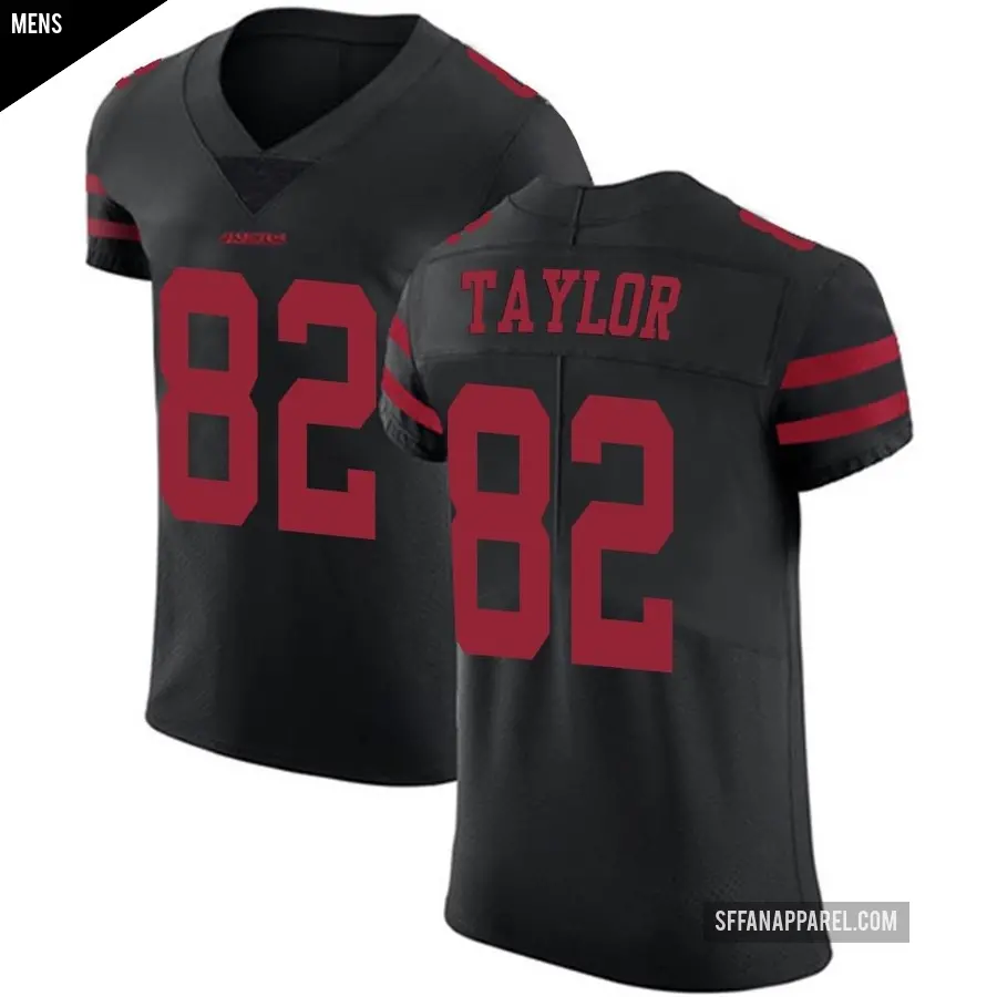 Men's San Francisco 49ers ＃82 John Taylor Black Elite Alternate Vapor Untouchable Jersey
