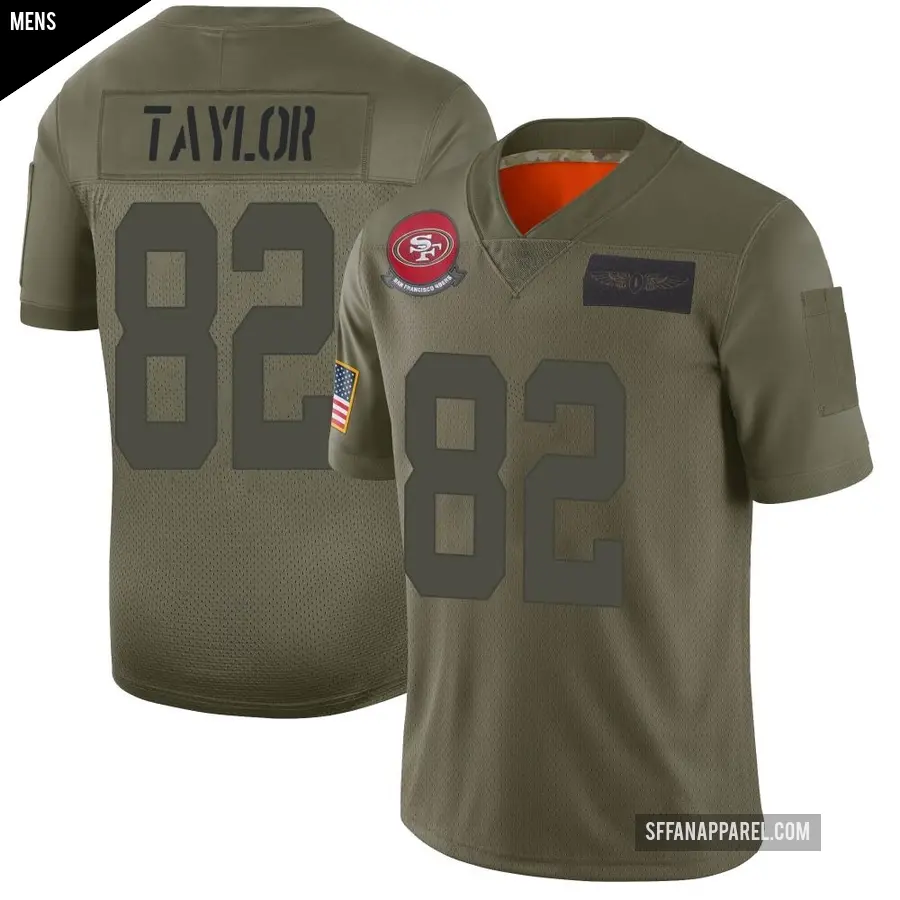 Men's San Francisco 49ers ＃82 John Taylor Camo Limited 2019 Salute to Service Jersey