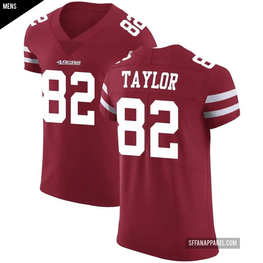 Men's San Francisco 49ers ＃82 John Taylor Red Elite Team Color Vapor Untouchable Jersey