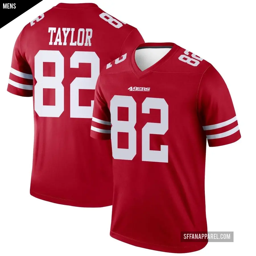 Men's San Francisco 49ers ＃82 John Taylor Scarlet Legend Jersey