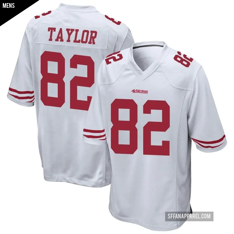 Men's San Francisco 49ers ＃82 John Taylor White Game Jersey