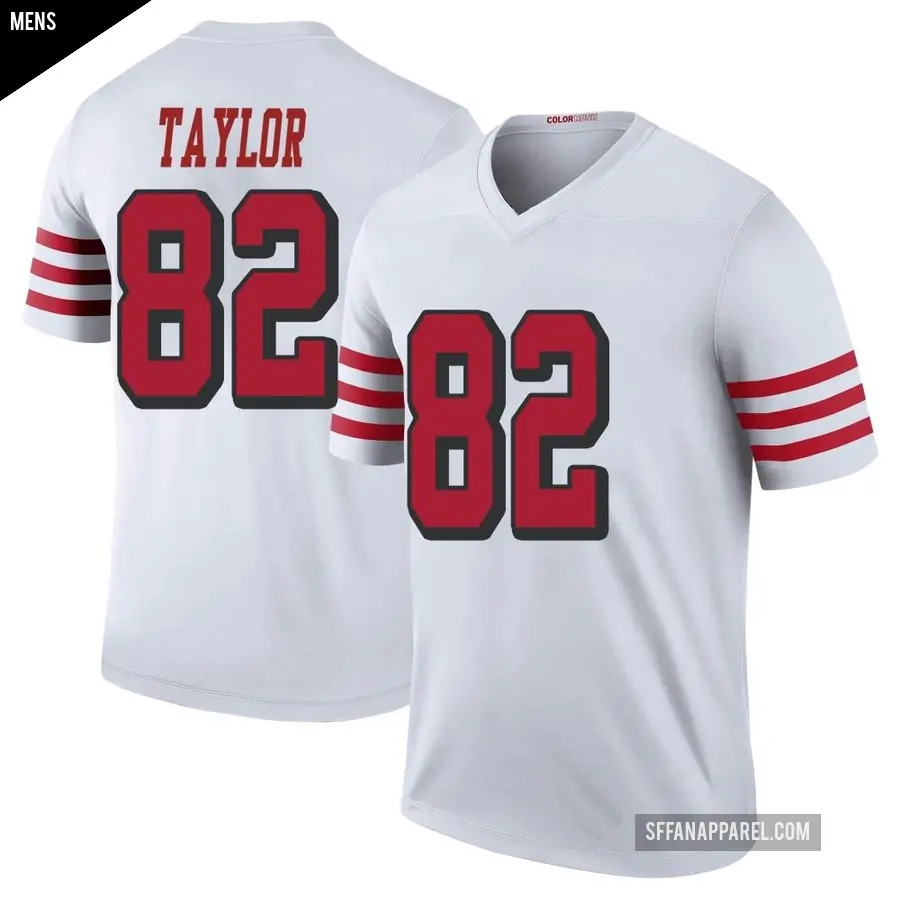 Men's San Francisco 49ers ＃82 John Taylor White Legend Color Rush Jersey