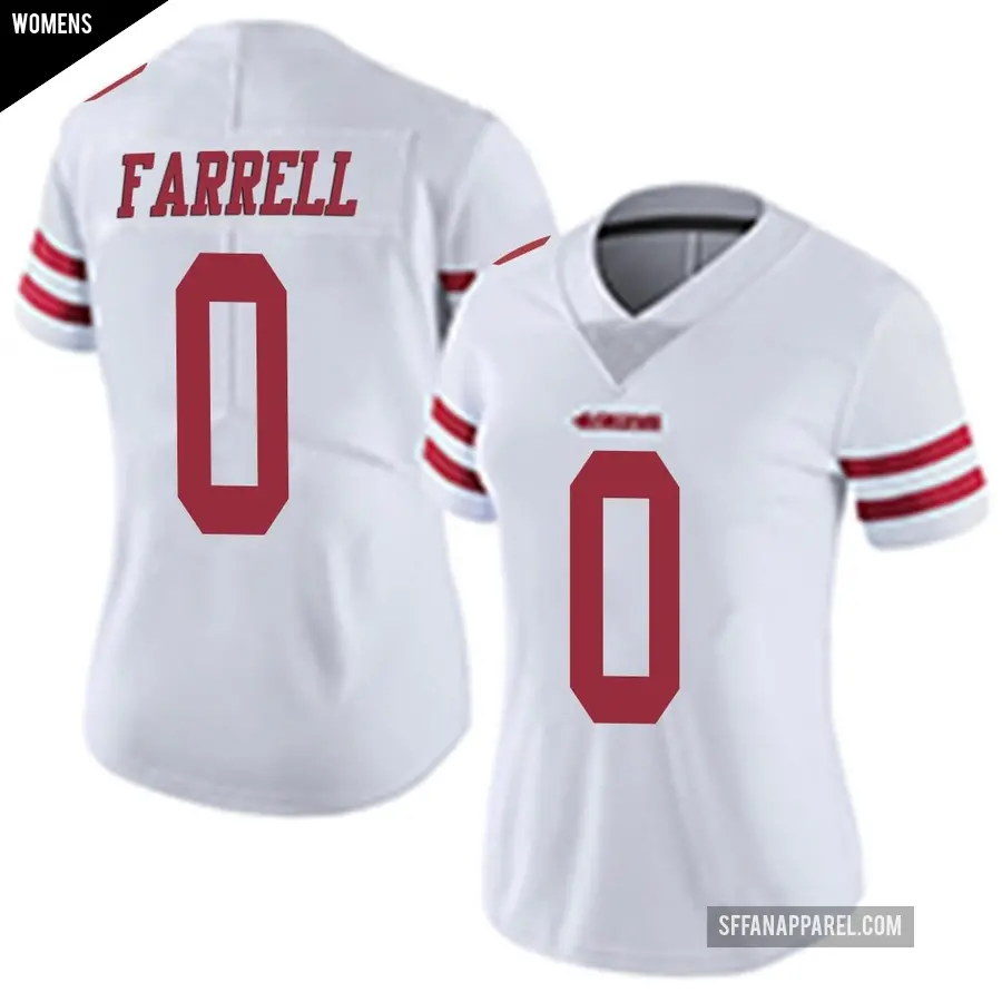 Women's San Francisco 49ers ＃0 Luke Farrell White Limited Vapor Untouchable Jersey