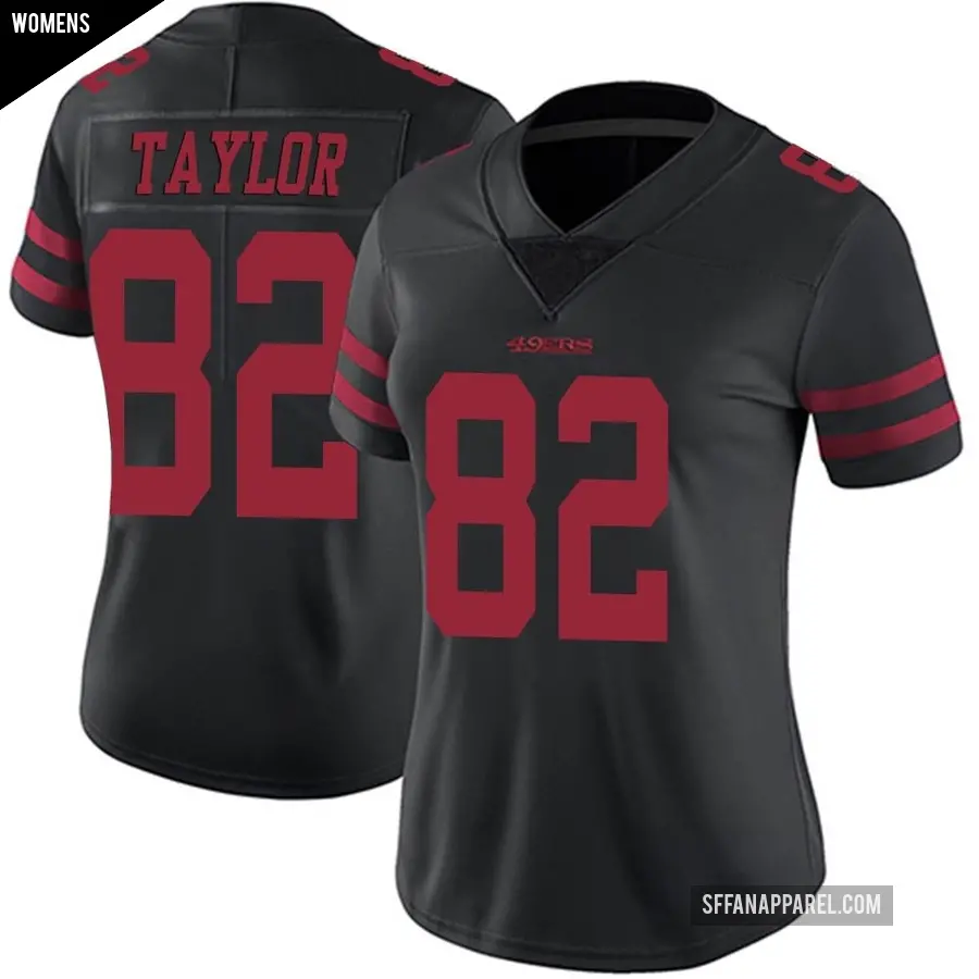 Women's San Francisco 49ers ＃82 John Taylor Black Limited Alternate Vapor Untouchable Jersey