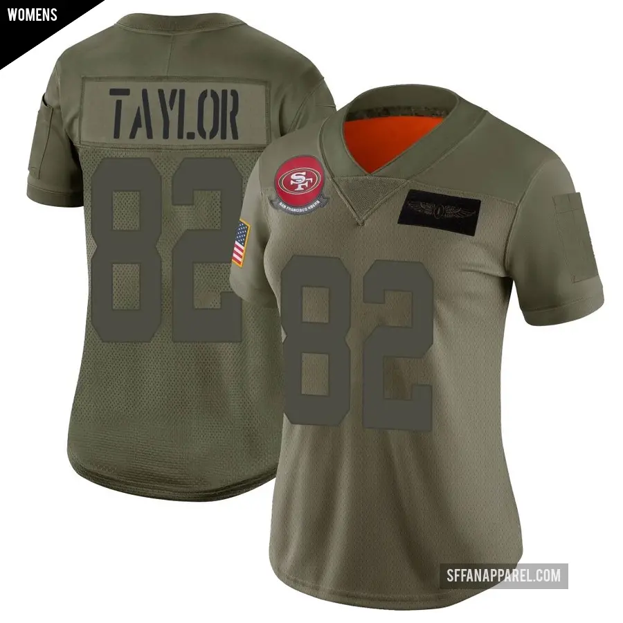 Women's San Francisco 49ers ＃82 John Taylor Camo Limited 2019 Salute to Service Jersey