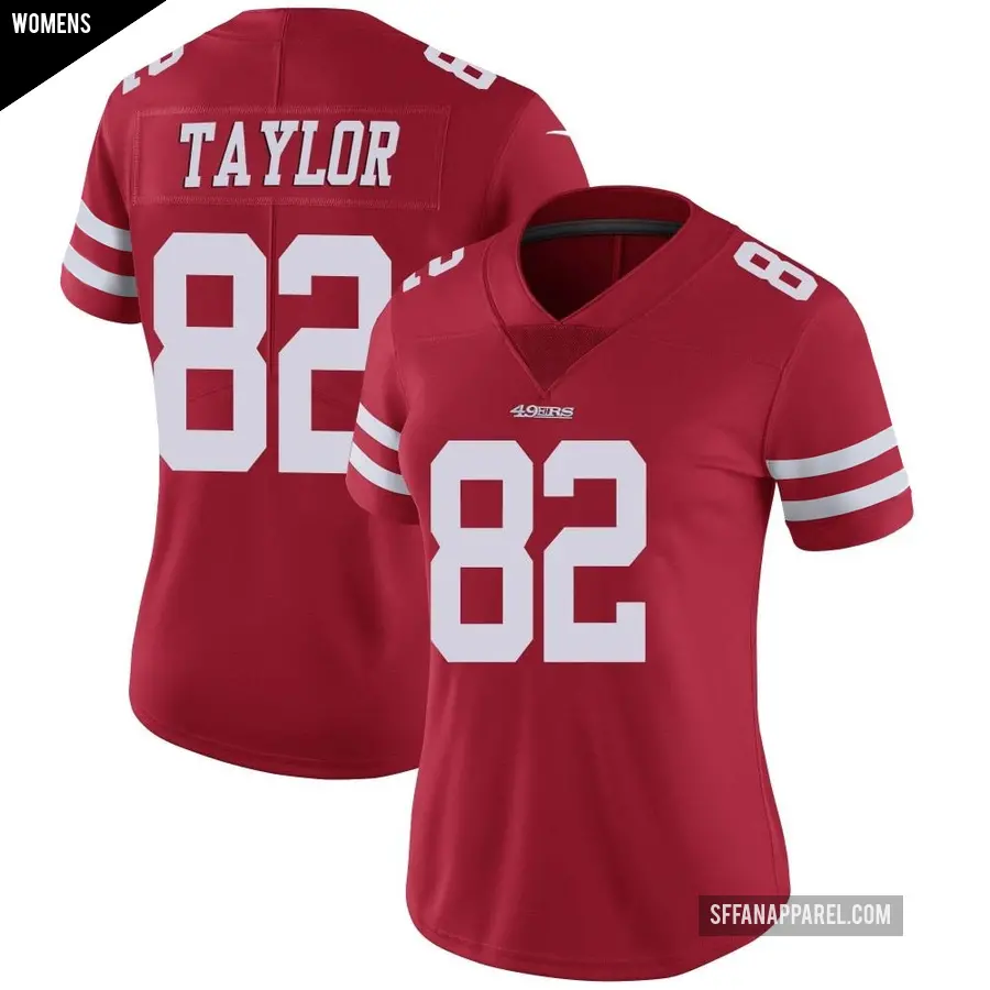 Women's San Francisco 49ers ＃82 John Taylor Red Limited Team Color Vapor Untouchable Jersey