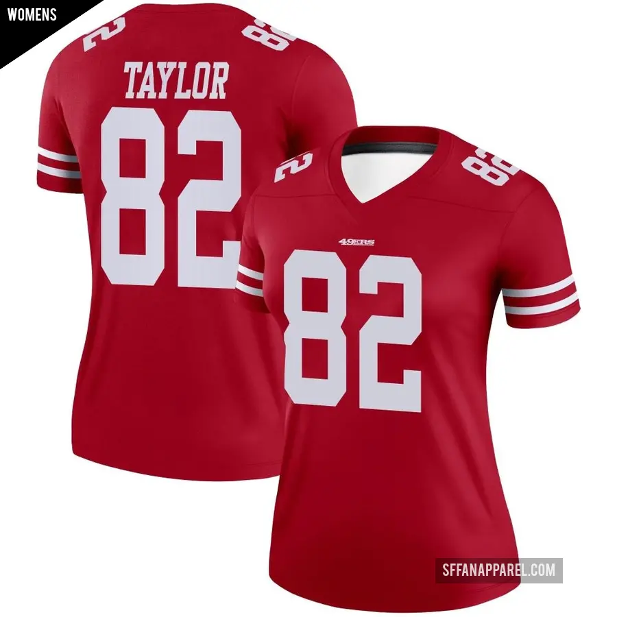 Women's San Francisco 49ers ＃82 John Taylor Scarlet Legend Jersey