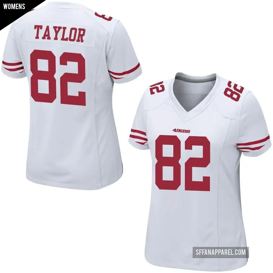 Women's San Francisco 49ers ＃82 John Taylor White Game Jersey