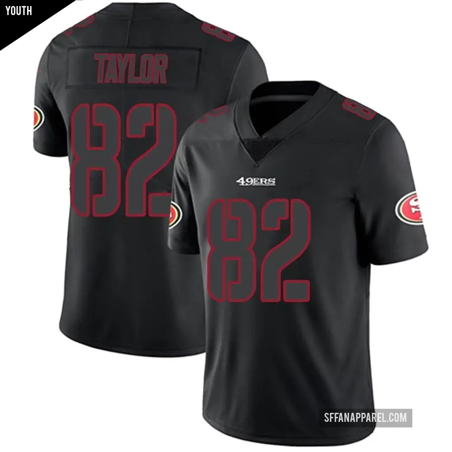 Youth San Francisco 49ers ＃82 John Taylor Black Impact Limited Jersey