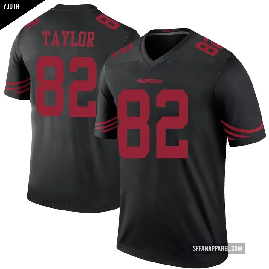Youth San Francisco 49ers ＃82 John Taylor Black Legend Color Rush Jersey