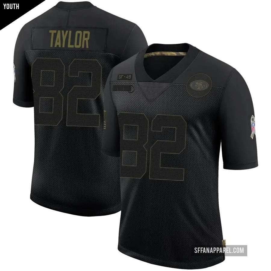 Youth San Francisco 49ers ＃82 John Taylor Black Limited 2020 Salute To Service Jersey