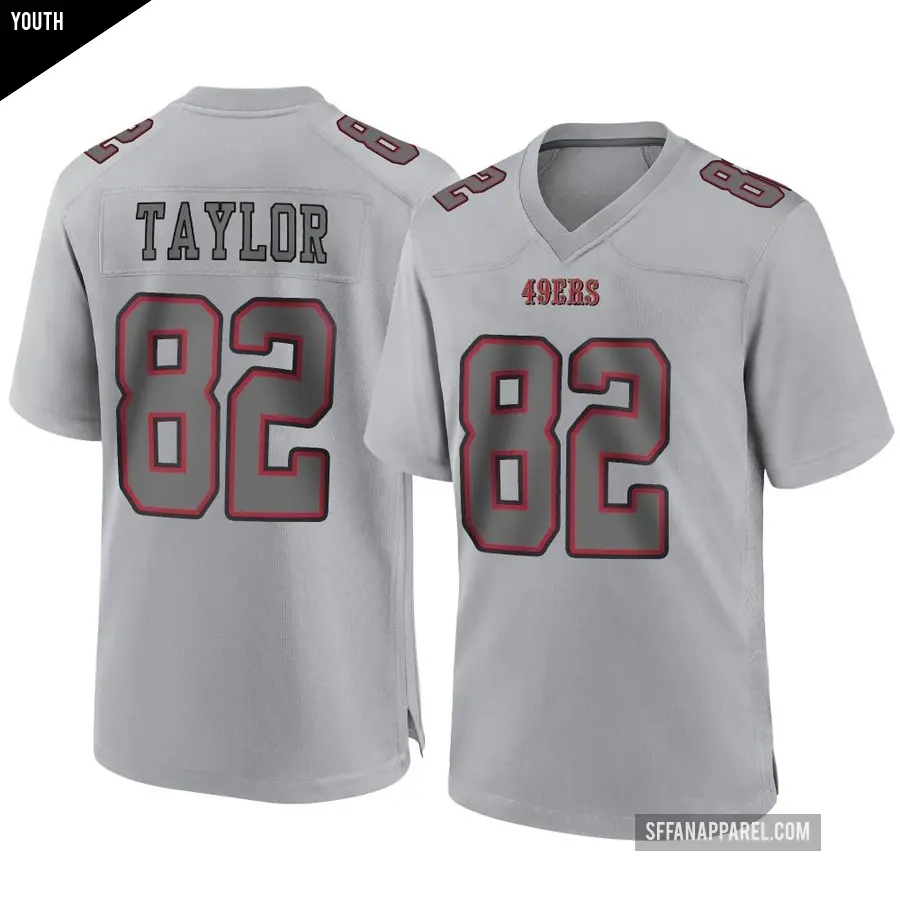 Youth San Francisco 49ers ＃82 John Taylor Gray Game Atmosphere Fashion Jersey