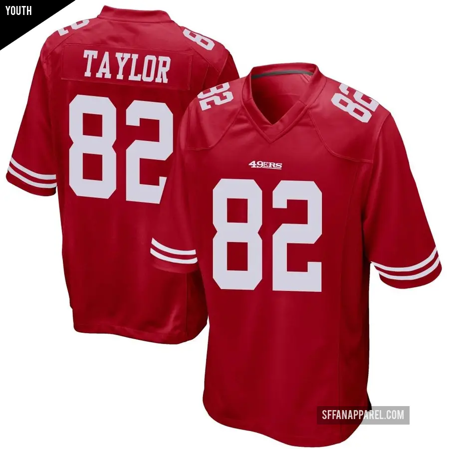 Youth San Francisco 49ers ＃82 John Taylor Red Game Team Color Jersey