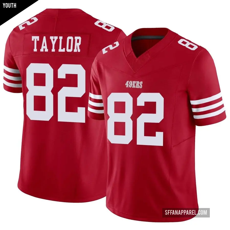 Youth San Francisco 49ers ＃82 John Taylor Scarlet Limited Vapor F.U.S.E. Jersey