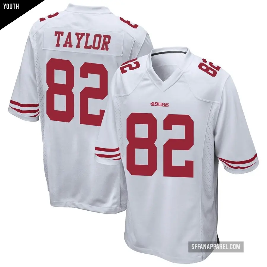 Youth San Francisco 49ers ＃82 John Taylor White Game Jersey